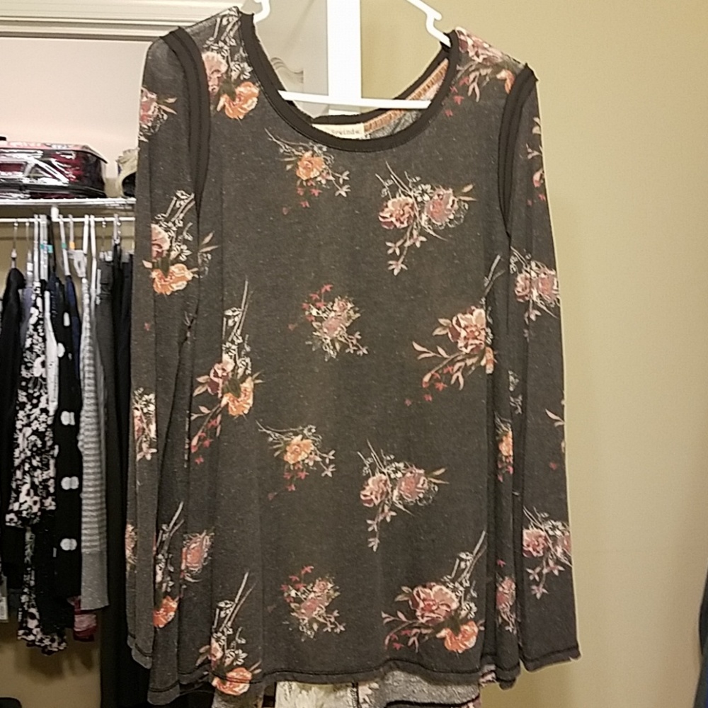 Lace-back blouse